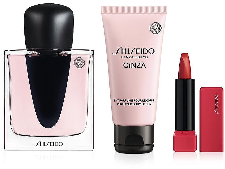 Shiseido Ginza  - Duftset (Eau de Parfum 50ml + Körperlotion 50ml + Lippenstift 2g)  — Bild N2