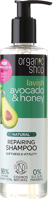 Reparierendes Shampoo mit Avocado & Honig - Organic Shop Avocado & Honey Repairing Shampoo