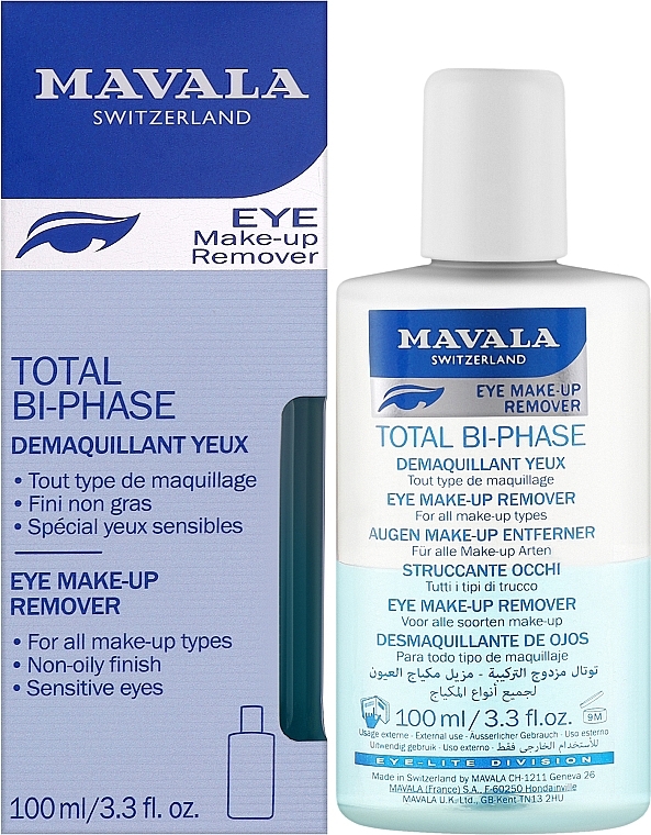 Zweiphasiger Augen-Make-up-Entferner - Mavala Total Bi Phase Eye Make Up Remover — Bild N2