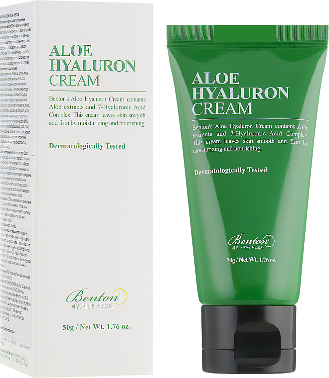 Feuchtigkeitsspendende und nährende Gesichtscreme mit Hyaluronsäure und Aloe Vera - Benton Aloe Hyaluron Cream — Bild N2