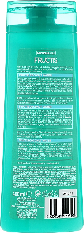 Stärkendes Shampoo mit Kokosnusswasser - Garnier Fructis Coconut Water Strengthening Shampoo — Bild N2