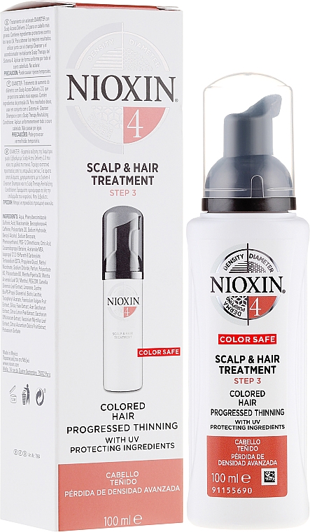 Pflegende Maske für coloriertes und dünner werdendes Haar - Nioxin Color Safe System 4 Scalp Treatment — Bild N1