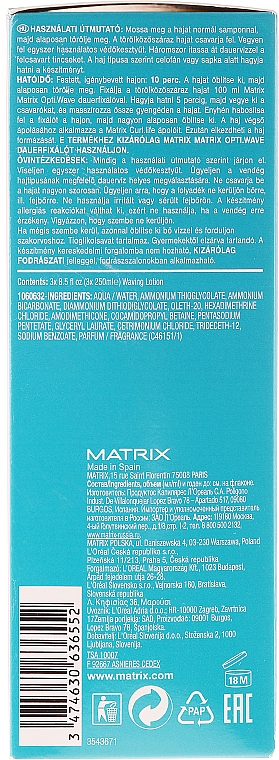 Dauerwell-Lotion für coloriertes und empfindliches Haar 3 x 250 ml - Matrix Opti-Wave Waving Lotion for Coloured or Sensitised Hair — Bild N3