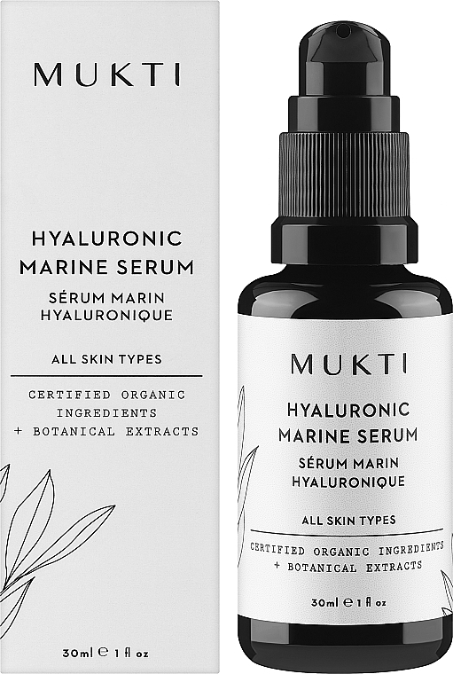 Hyaluronisches Meeres-Gesichtsserum - Mukti Organics Hyaluronic Marine Serum  — Bild N2