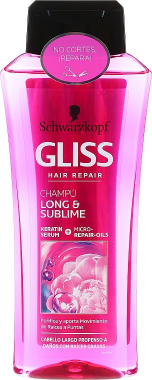 Shampoo für langes, geschädigtes Haar & fettiger Ansatz - Gliss Kur Long & Sublime Shampoo