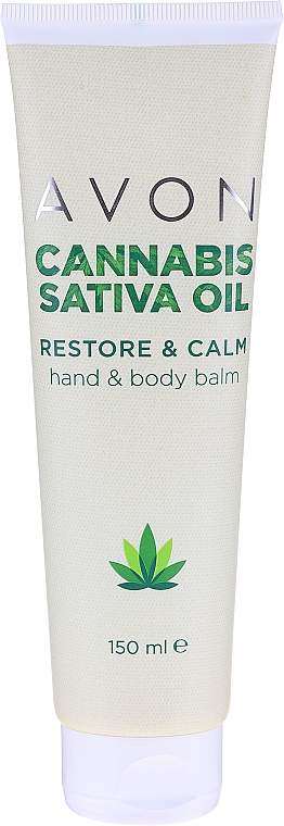 Beruhigender und regenerierender Hand- und Körperbalsam mit Hanföl - Avon Cannabis Sativa Oil — Bild N1