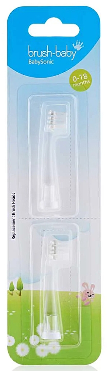 Zahnbürstenkopf für elektrische Zahnbürste BabySonic 0 bis 18 Monate - Brush-Baby Replacement Brush Heads — Bild N1