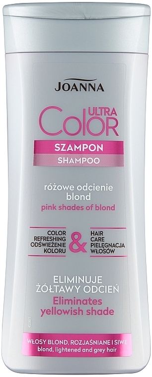 Shampoo für rosa Farbtöne für blondes, aufgehelltes und graues Haar - Joanna Ultra Color System Shampoo — Bild N1