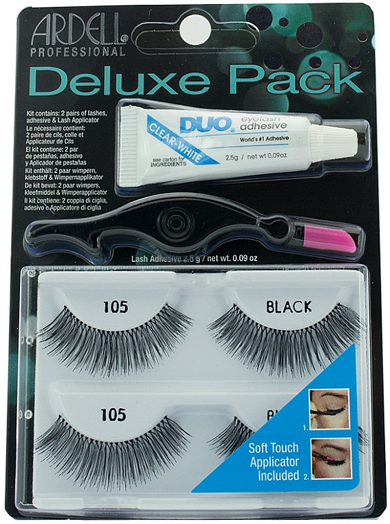 Set Künstliche Wimpern - Ardell Deluxe Twin Pack Lashes #105 With Applicator — Foto N1