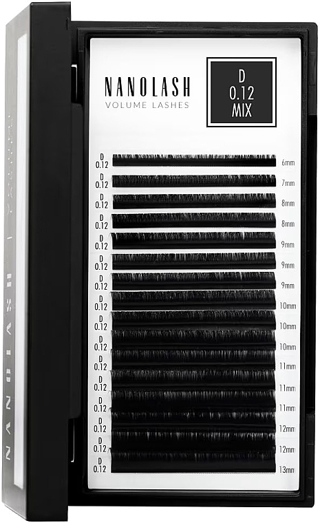 Falsche Wimpern D 0.12 (6-13 mm) mix - Nanolash Volume Lashes — Bild N2