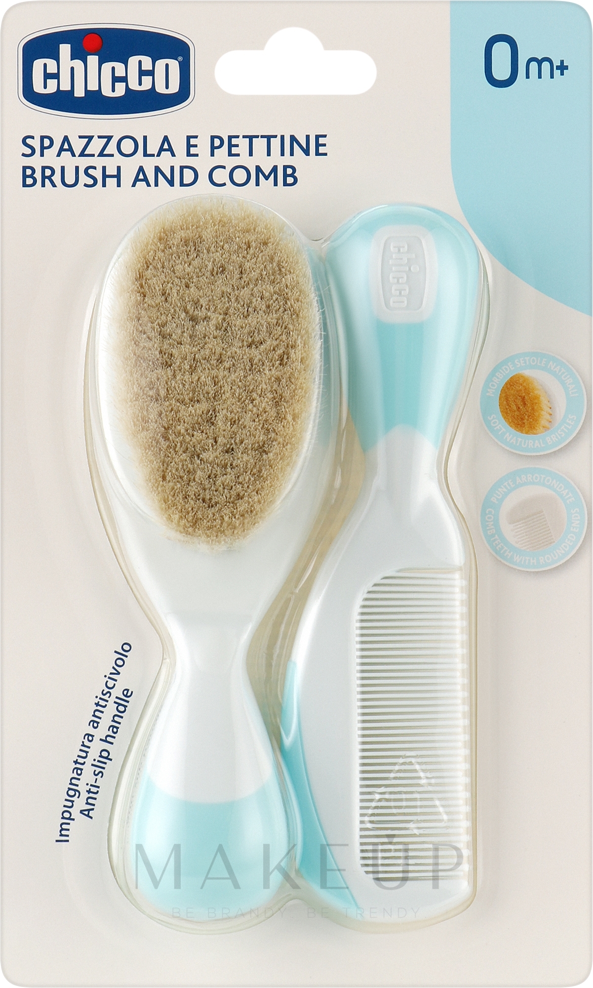 Haarbürste und Kamm für Babys blau - Chicco Brush and Comb for Baby Blue — Bild 2 St.