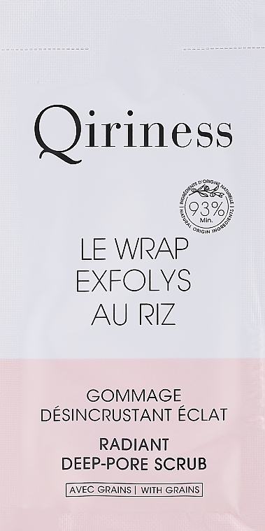 GESCHENK! Peelingcreme zur Tiefenreinigung der Poren - Qiriness Le Wraps Exfolys Au Riz Radiant Deep-Pore Scrub — Bild N1