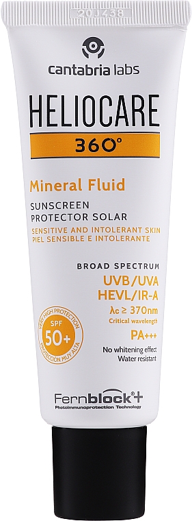Mineralisches Sonnenschutzfluid für das Gesicht SPF 50+ - Cantabria Labs Heliocare 360º Mineral Fluid SPF 50+ — Bild N1