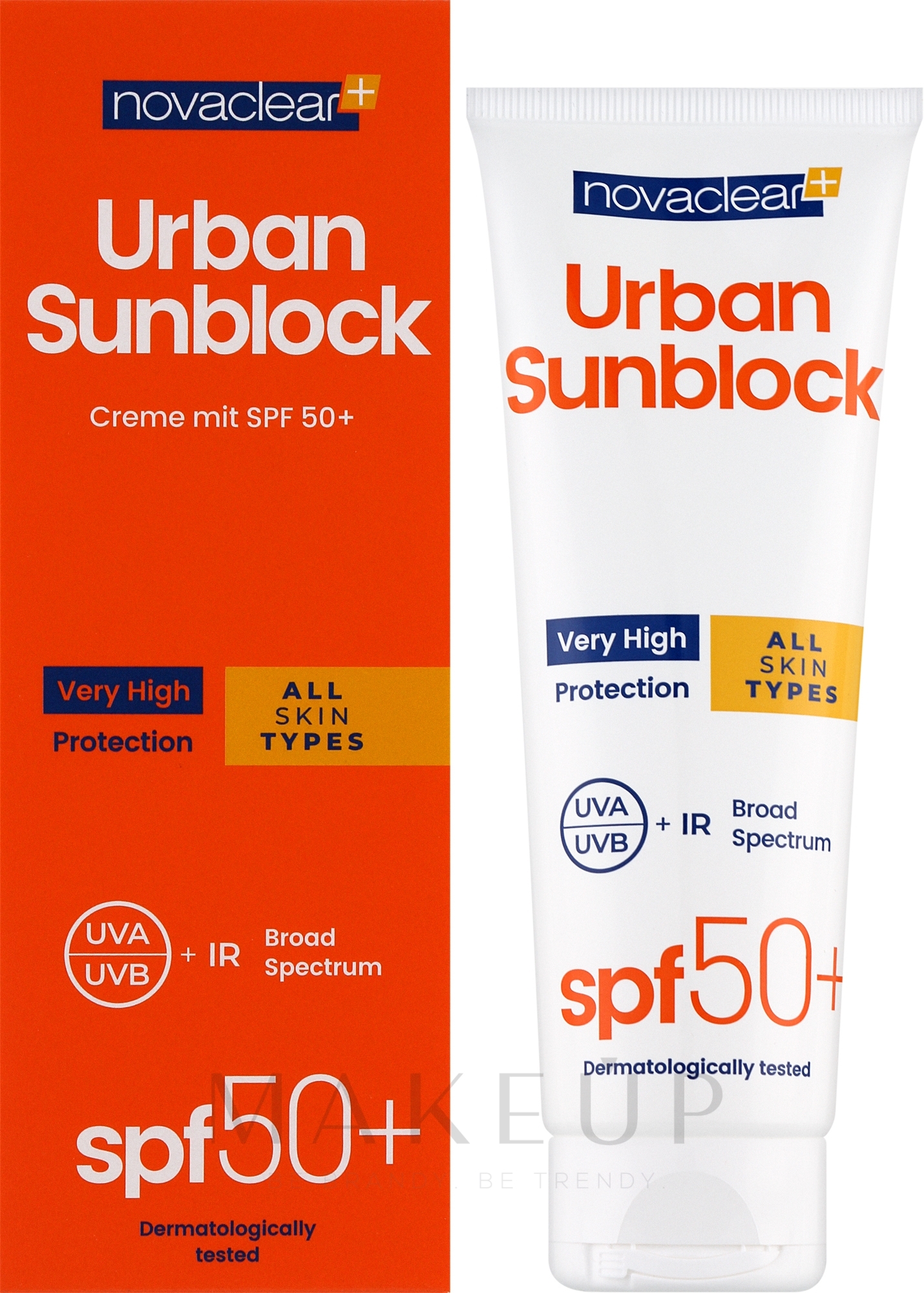 Sonnenschutzcreme für alle Hauttypen SPF 50+ - Novaclear Urban Sunblock Protective Cream SPF50+ — Bild 125 ml