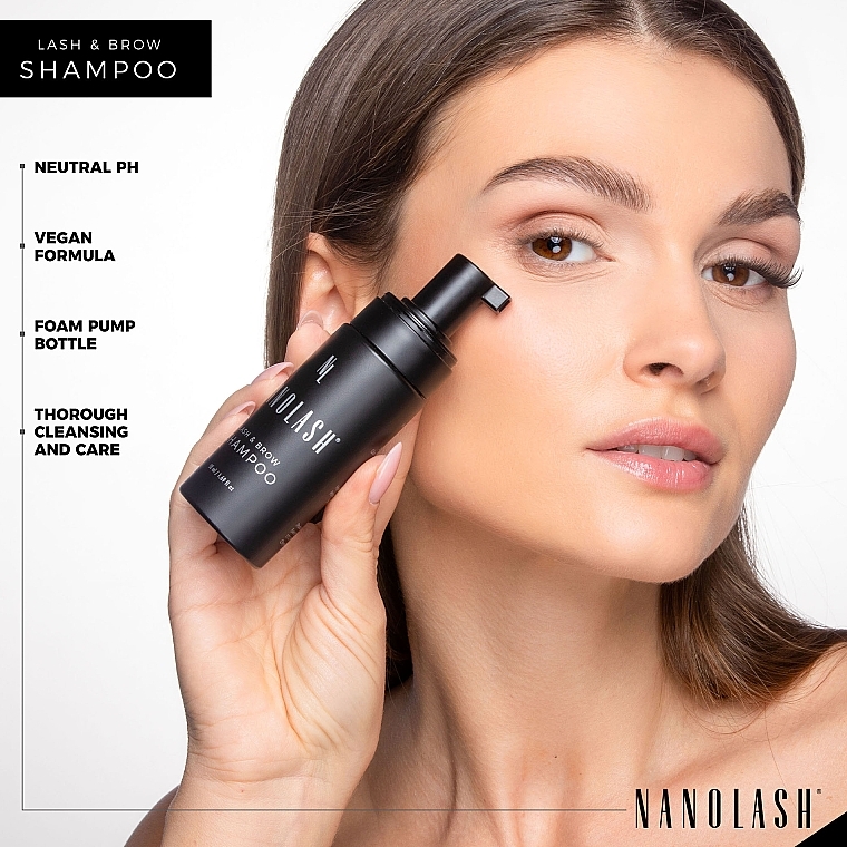 Wimpern- und Augenbrauenshampoo - Nanolash Lash & Brow Shampoo — Bild N2