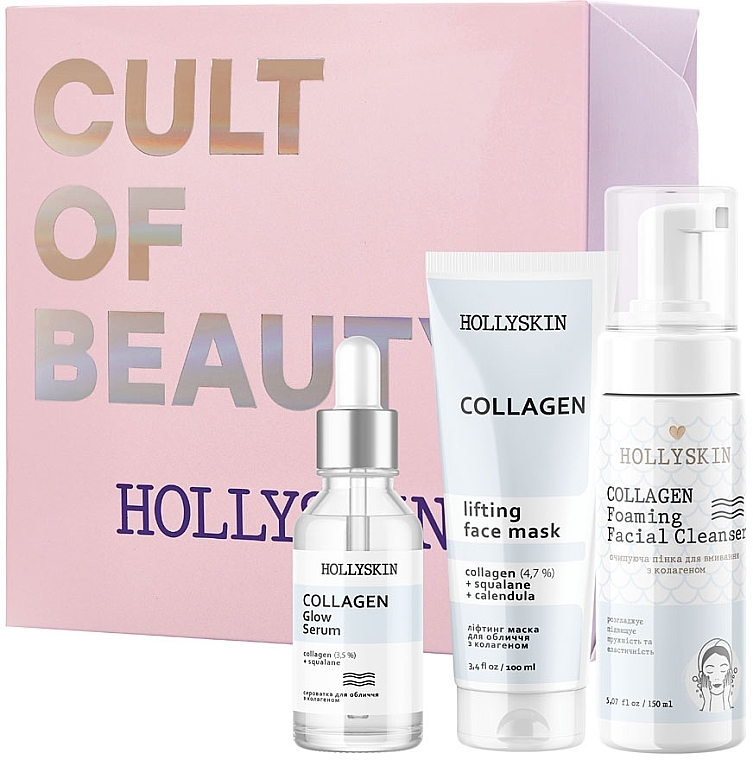 Set - Hollyskin Collagen Intensive Care (mask/100ml + foam/150ml + ser/50ml) — Bild N1