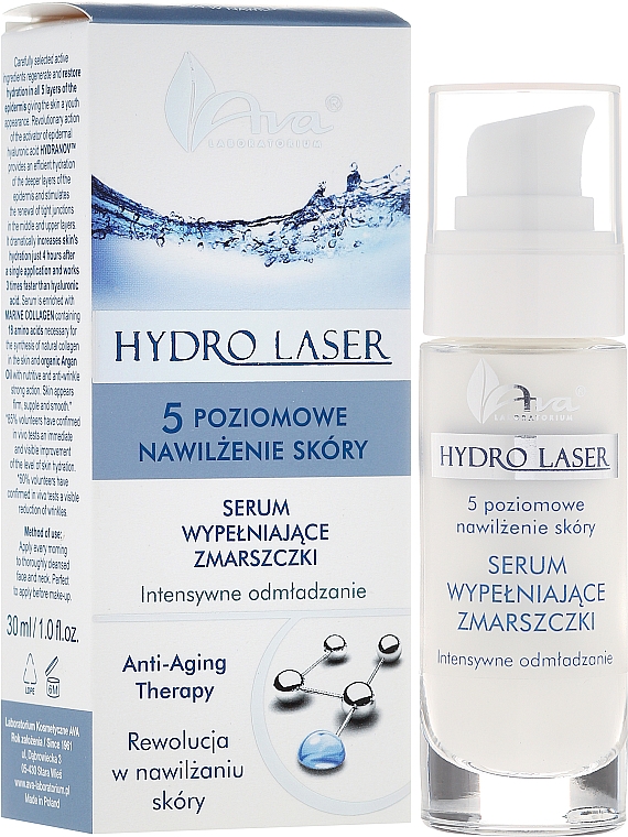 Anti-Aging Gesichtsserum mit Meereskollagen, Aminosäuren und Arganöl - Ava Laboratorium Hydro Laser Serum