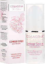 Düfte, Parfümerie und Kosmetik Augen- und Lippenserum mit Kollagen - Collagena Rose Natural Contour Serum