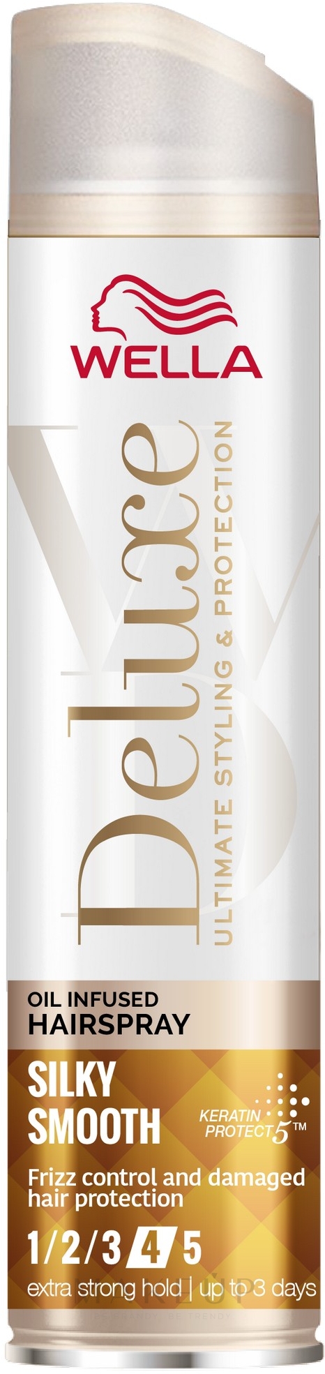 Haarspray Extra starker Halt - Wella Deluxe Silky Smooth Oil Infused Hairspray — Bild 250 ml