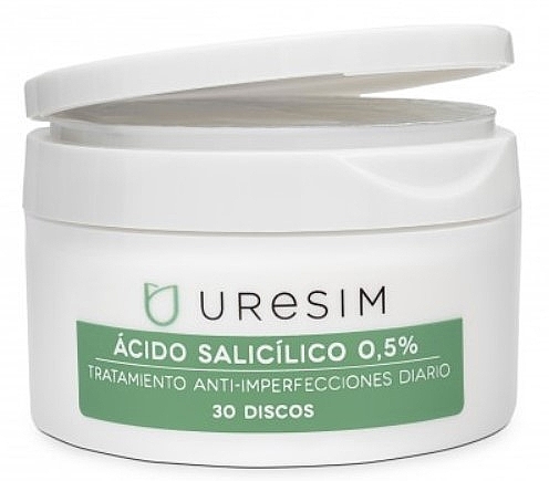 Biologisch abbaubare Pads für fettige und zu Akne neigende Haut - Uresim Salicylic Acid 0.5% — Bild N1