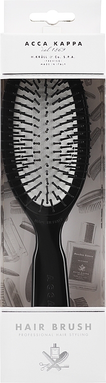 Haarbürste schwarz - Acca Kappa Oval Brush Nude Look — Bild N2