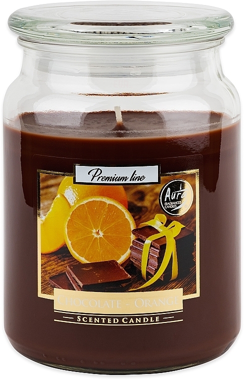 Premium-Duftkerze im Glas Schokolade und Orange - Bispol Premium Line Scented Candle Chocolate & Orange  — Bild N1