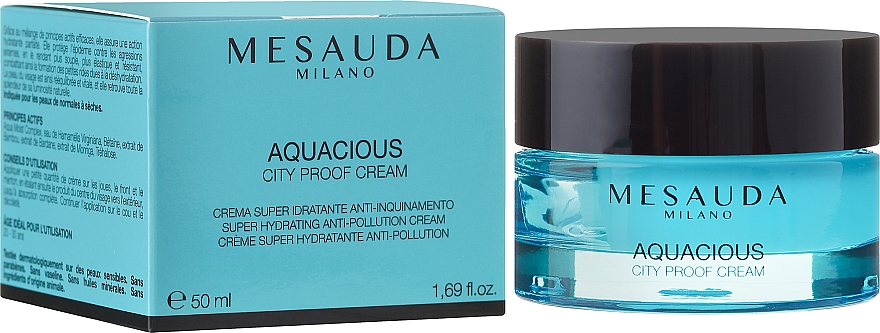 Feuchtigkeitsspendende Gesichtscreme - Mesauda Milano Aquacious City Proof — Bild N1