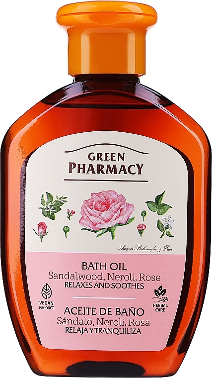 Badeöl mit Sandelholz, Neroli und Rose - Green Pharmacy
