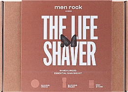 Düfte, Parfümerie und Kosmetik Set - Men Rock The Life Shaver Sandalwood Kit (sh/cr/100ml + sh/br/1pcs + stand/1pcs)