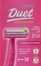 Einwegrasierer Duet für Männer und Frauen 100 St. - Lezo Duet Men & Women Razor — Bild N2