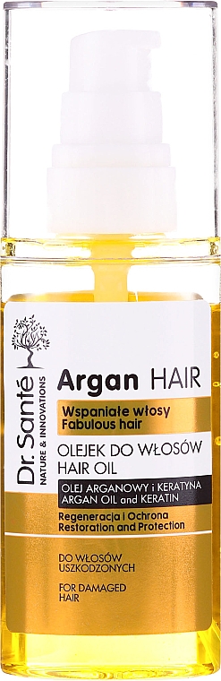 Regenerierendes und schützendes Haaröl mit Argan & Keratin - Dr. Sante Argan Hair — Bild N2