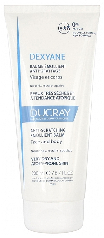 Erweichender Gesicht- und Körperbalsam für sehr trockene und atopische Haut - Ducray Dexyane Anti-Scratch Emollient Balm