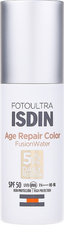 Sonnenschutz-Foundation für das Gesicht gegen Lichtalterung mit dreifacher Wirkung - Isdin FotoUltra Age Repair Color SPF50 — Bild N1