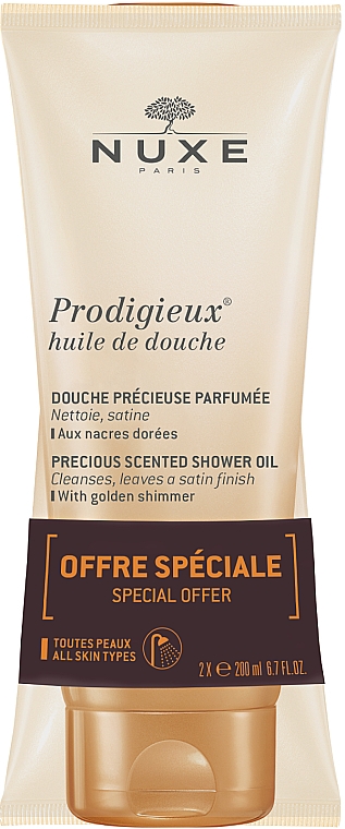 Körperpflegeset - Nuxe Prodigieux Huile De Douche Shower Oil Set (Duschöl 2x200ml) — Bild N1