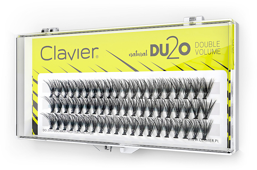Künstliche Wimpernbüschel für doppeltes Volumen 10 mm - Clavier DU2O Double Volume — Bild N1
