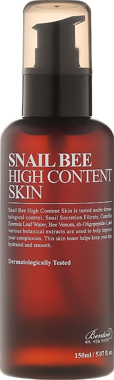 Gesichtstonikum mit Schneckenschleim und Bienengift - Benton Snail Bee High Content Skin — Bild N2