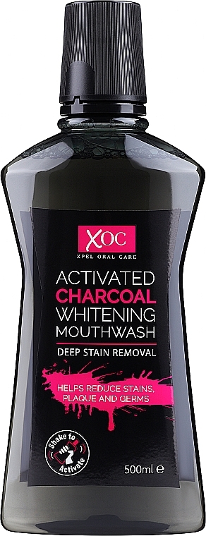 Bleichendes Mundwasser mit Aktivkohle - Xoc Activated Charcoal Whitening Mouthwash — Bild N1