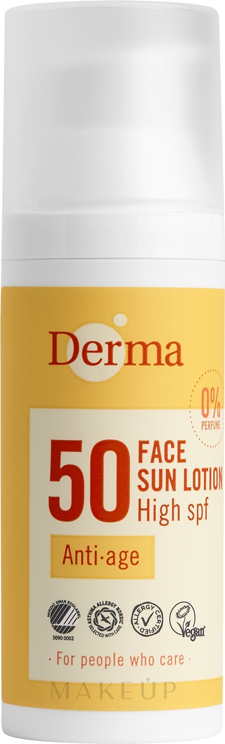 Anti-Aging Sonnenschutzlotion für das Gesicht SPF 50 - Derma Sun Face Lotion Anti-Age SPF50 — Bild 50 ml