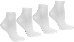 Düfte, Parfümerie und Kosmetik Baumwollsocken für Damen Casual Line vier Paare weiß - Moraj