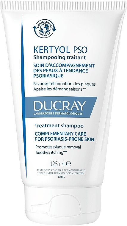 Ausgleichendes und pflegendes Kur-Shampoo für zu Schuppenflechte neigende Kopfhaut und gegen Reizungen - Ducray Kertyol P.S.O. Rebalancing Treatment Shampoo — Bild N1