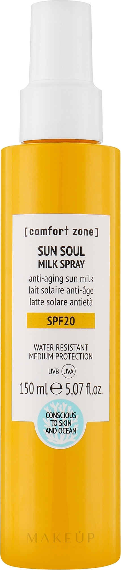 Sonnenschutzspray-Milch SPF20 - Comfort Zone Sun Soul Milk Spray SPF20 — Bild 150 ml