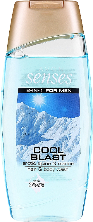 2in1Shampoo & Duschgel für Männer - Avon Senses For Men Cool Blast Hair & Body Wash