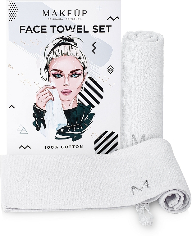 Reiseset Gesichtstücher MakeTravel weiß - Makeup Face Towel Set