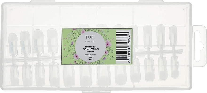 Nageltips transparent Quadrat - Tufi Profi Premium — Bild N1
