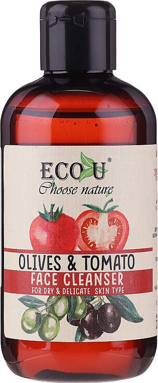 Gesichtsreinigungsgel für trockene und empfindliche Haut mit Oliven und Tomaten - Eco U Face Cleanser — Bild N1
