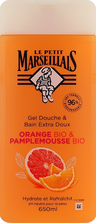 Duschgel mit Orange und Grapefruit - Le Petit Marseillais Orange Bio & Pamplemousse — Bild N1