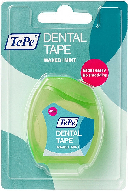 Zahnseide mit Minzgeschmack 40 m - TePe Dental Tape Waxed Mint — Bild N1