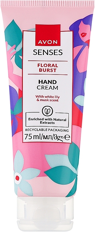 Glättende Handcreme mit weißer Lilie - Avon Floral Burst Hand Cream — Bild N1