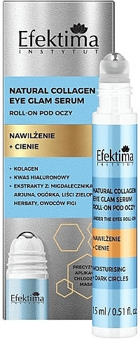 Roller für die Haut um die Augen - Efektima Natural Collagen Moisturizong + Dark Sircles Roll On Eye Glam Serum — Bild N1