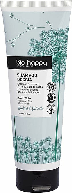 2in1 Shampoo und Duschgel mit Aloe Vera - Bio Happy Neutral & Delicate Shampoo & Shower — Bild N1